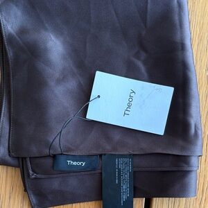 Theory Chocolate Satin Scarf